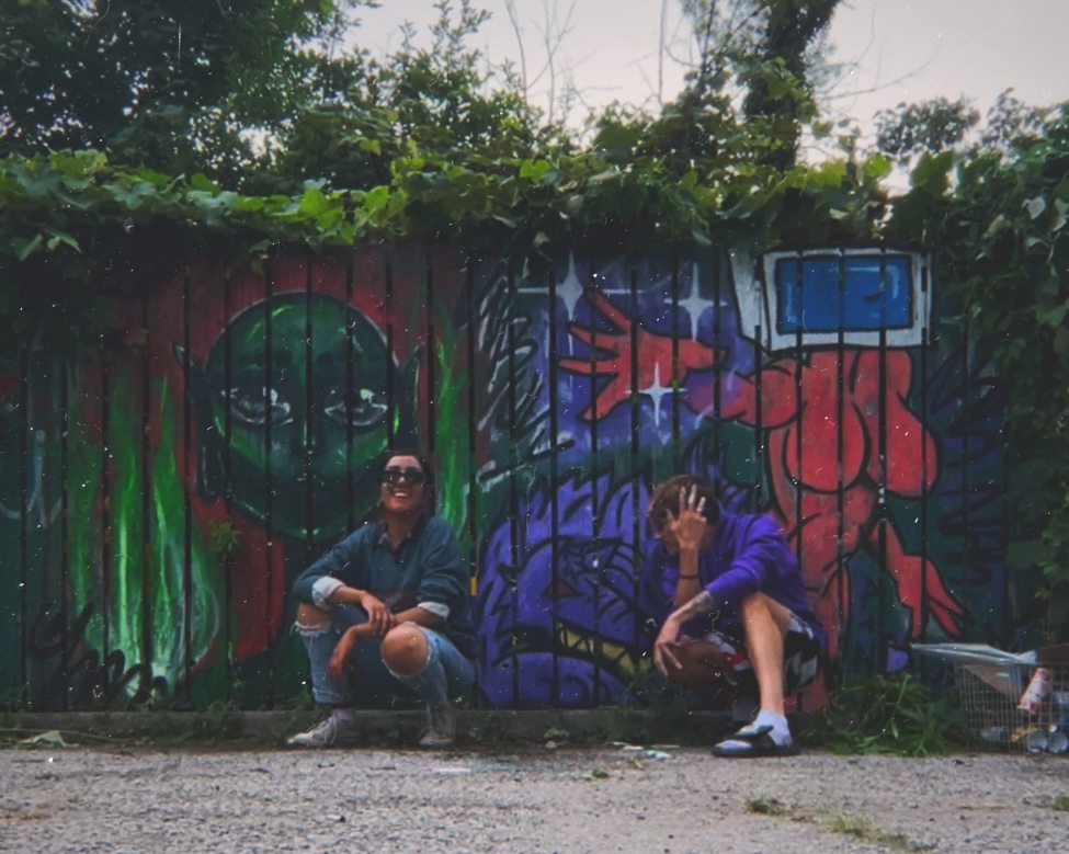 Mac the Maker & Nicholas Ridiculous with their contributions to the Art On Barton immersive gallery project.