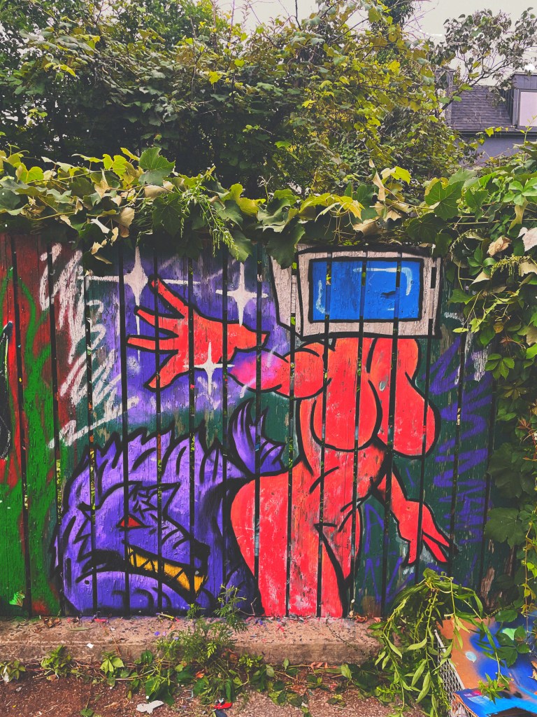 Mac the Maker & Nicholas Ridiculous with their contributions to the Art On Barton immersive gallery project.